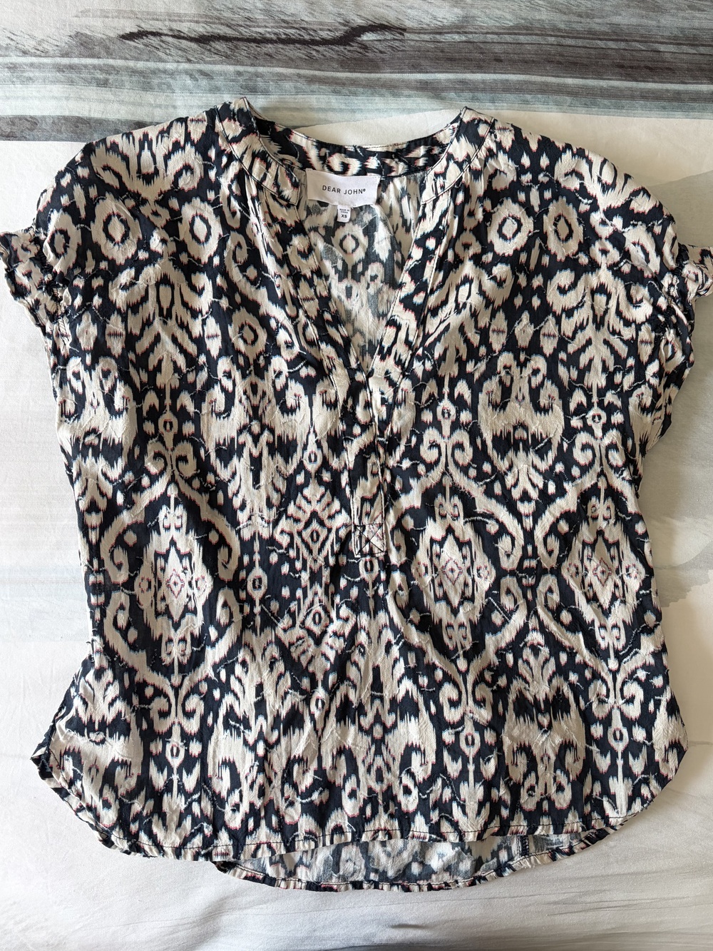 Ikat print top - Dear John Denim